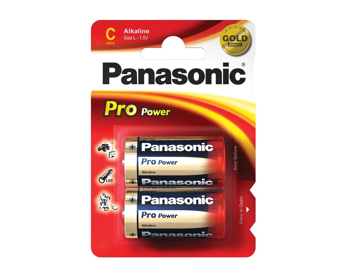Panasonic Alkaline Batteries 2 x C (LR14) 1.5V - Regin Products Ltd
