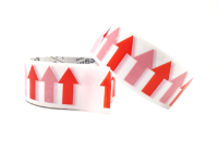 RED on WHITE ARROW DIRECTION TAPE 33m