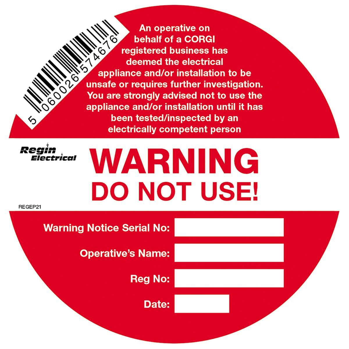 unsafe do not use stickers